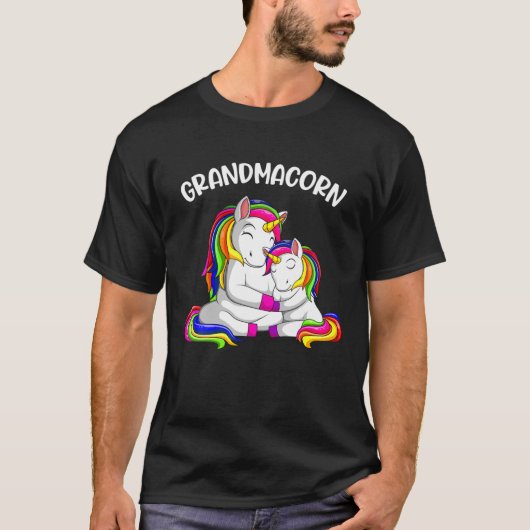 Grandmacorn Unicorn Grandma Moederdag Vrouwen T-shirt (Voorkant)