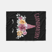Grandmacorn Unicorn Grandma Premium  Fleece Deken (Voorkant (Horizontaal))