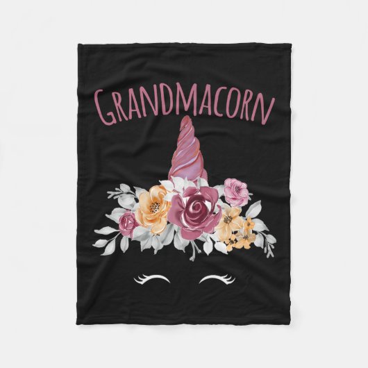 Grandmacorn Unicorn Grandma Premium  Fleece Deken (Voorkant)