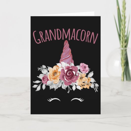 Grandmacorn Unicorn Grandma Premium  Kaart (Voorkant)