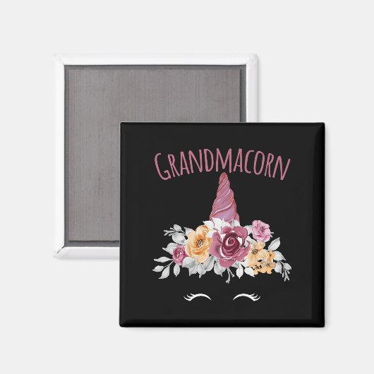 Grandmacorn Unicorn Grandma Premium  Magneet (Voorkant / Achterkant)