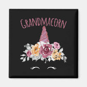 Grandmacorn Unicorn Grandma Premium  Magneet (Voorkant)
