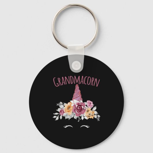 Grandmacorn Unicorn Grandma Premium  Sleutelhanger (Voorkant)