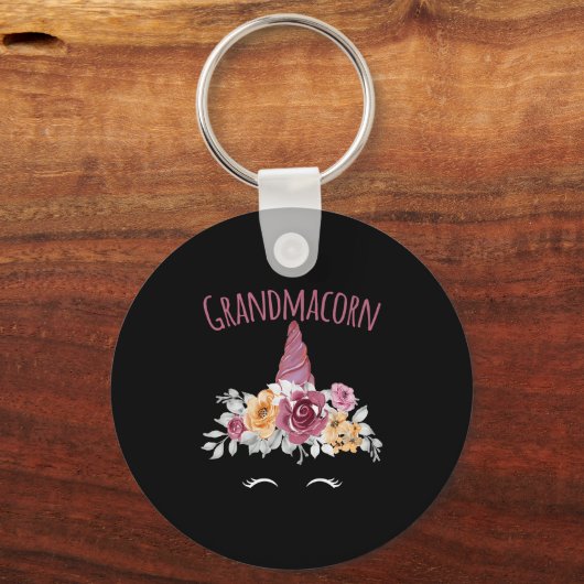 Grandmacorn Unicorn Grandma Premium  Sleutelhanger (Voorkant)