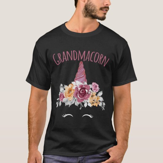Grandmacorn Unicorn Grandma Premium  T-shirt (Voorkant)