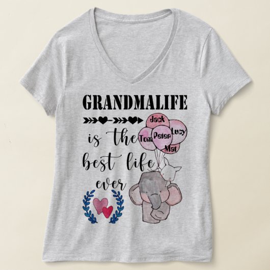 Grandmalife is de beste persoonlijke grootmoeder t-shirt (Laagn)