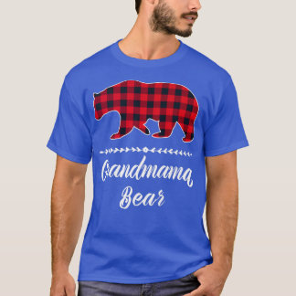 Grandmama Bear Red Buffalo Check Plaid Fun Grandma T-shirt