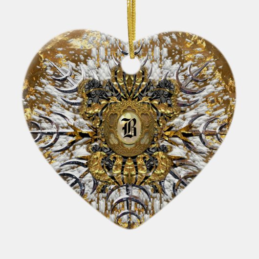 Grandmarch-monogram Keramisch Ornament (Voorkant)