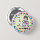 Grandmas Baby Girl Ronde Button 5,7 Cm (Voorkant /achterkant)