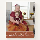 Grandma's Best Recipes Terracotta Photo Cookbook Notitieboek (Achterkant)