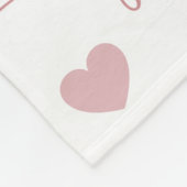 Grandmas Blessings 16 Foto roze Hearts White Fleece Deken (Hoek)