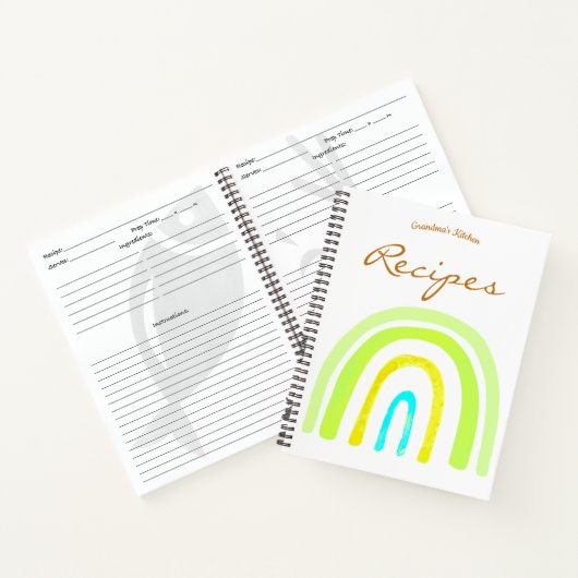 Grandma's Boho Kitchen Recipes Notebook Notitieboek (Binnen)