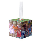 Grandmas Brag Photo Cube Ornament (Voorkant hoekig)