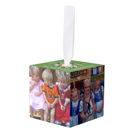 Grandmas Brag Photo Cube Ornament (Voorkant hoekig)