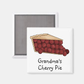 Grandma's Cherry Pie Magnet (Voorkant / Achterkant)