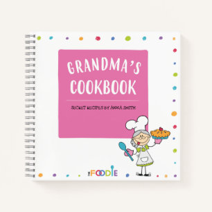  GRANDMA'S COOKBOOK-boek met persoonlijke blanco r Notitieboek