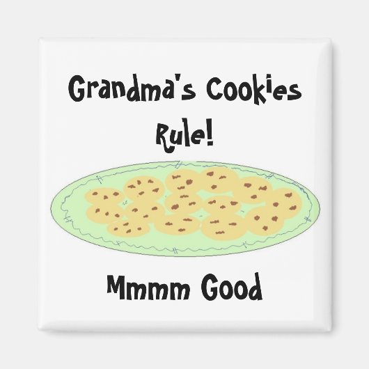 Grandma's Cookies Rule Magneet (Voorkant)