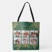 Grandma's Custom Elegant Christmas Photo Collage Tote Bag (Voorkant)