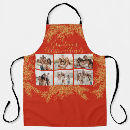 Grandma's Custom Photo Collage Elegant Christmas Schort