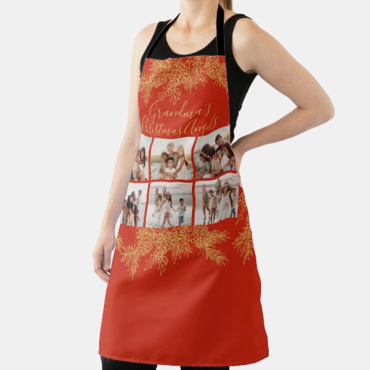 Grandma's Custom Photo Collage Elegant Christmas Schort (Insitu)