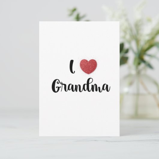Grandma's Day I Love Grandma Heart Explosion Gift  Bedankkaart (Staand voorkant)