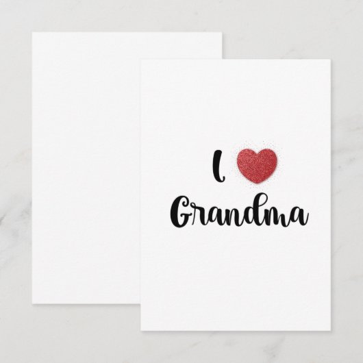 Grandma's Day I Love Grandma Heart Explosion Gift Bedankkaart (Voorkant / Achterkant)