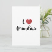 Grandma's Day I Love Grandma Heart Explosion Gift  Bedankkaart (Staand voorkant)
