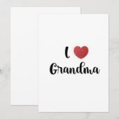 Grandma's Day I Love Grandma Heart Explosion Gift  Bedankkaart (Voorkant / Achterkant)