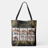 Grandma's Elegant Custom Christmas Photo Collage Tote Bag (Achterkant)
