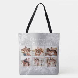 Grandma's Elegant Custom Christmas Photo Collage Tote Bag