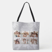 Grandma's Elegant Custom Christmas Photo Collage Tote Bag (Achterkant)
