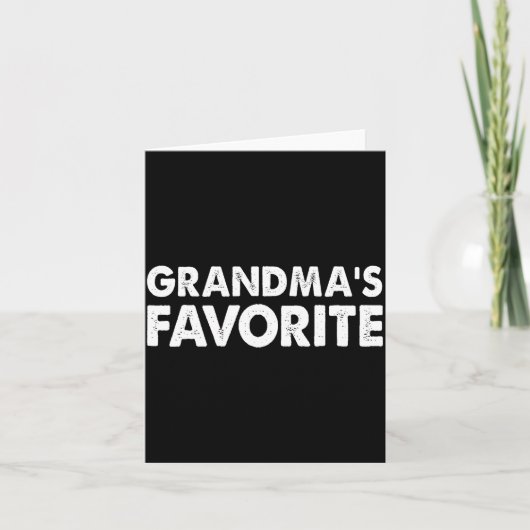 Grandma's Favorite Funny Grandparent Granhild Vint Kaart (Voorkant)