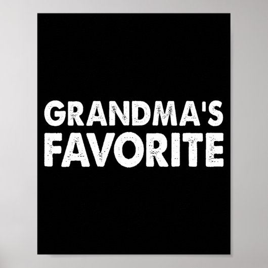 Grandma's Favorite Funny Grandparent Granhild Vint Poster (Voorkant)