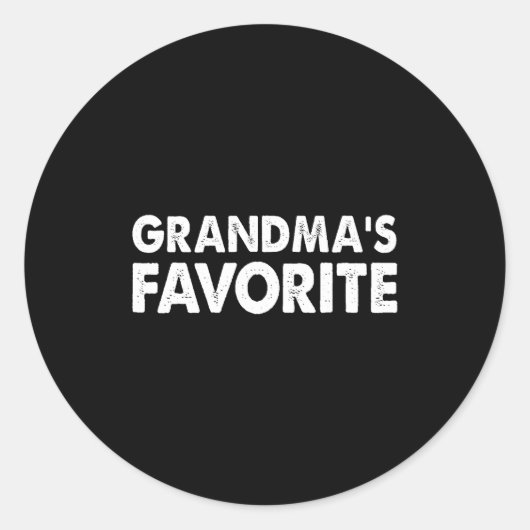 Grandma's Favorite Funny Grandparent Granhild Vint Ronde Sticker (Voorkant)