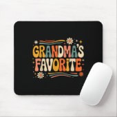 Grandmas Favorite Funny Grandparent Granhild Vinta Muismat (Met muis)