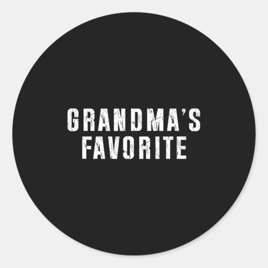 Grandma's Favorite Grandparent Granhild Funny Fami Ronde Sticker (Voorkant)