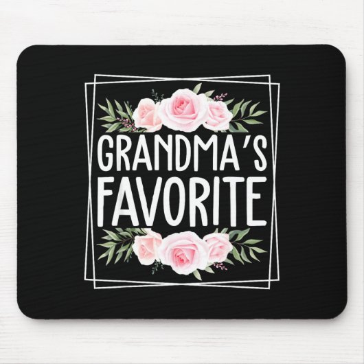 Grandma's Favorite Grandparent Granhild Humor Flor Muismat (Voorkant)
