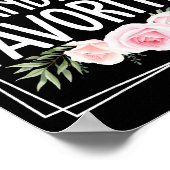 Grandma's Favorite Grandparent Granhild Humor Flor Poster (Hoek)