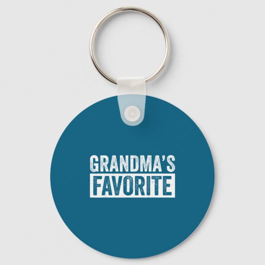 Grandmas Favorite Grandson Funny Granhild Granddau Sleutelhanger (Voorkant)