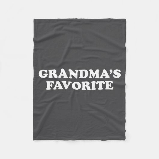 Grandmas Favorite Granhild Funny Grandson Granddau Fleece Deken (Voorkant)