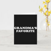 Grandmas Favorite Granhild Funny Grandson Granddau Kaart (Gele Bloem)