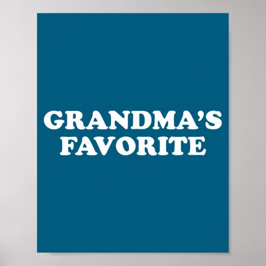 Grandmas Favorite Granhild Funny Grandson Granddau Poster (Voorkant)