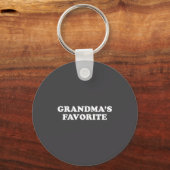 Grandmas Favorite Granhild Funny Grandson Granddau Sleutelhanger (Voorkant)