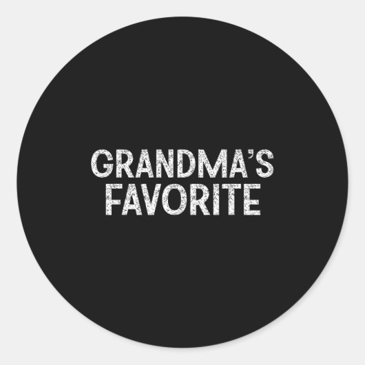 Grandma's Favorite  Ronde Sticker (Voorkant)