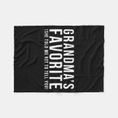 Grandma's Favorite T, Grandson Or Granddaughter Fleece Deken (Voorkant (Horizontaal))