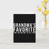Grandma's Favorite T, Grandson Or Granddaughter  Kaart (Gele Bloem)