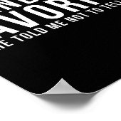 Grandma's Favorite T, Grandson Or Granddaughter  Poster (Hoek)