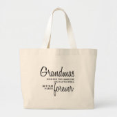 Grandmas Forever Black Grote Tote Bag (Voorkant)