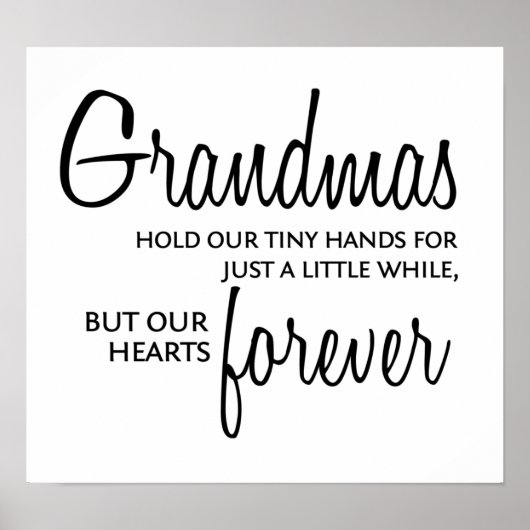 Grandmas Forever Black Poster (Voorkant)