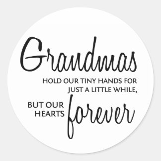 Grandmas Forever Black Ronde Sticker